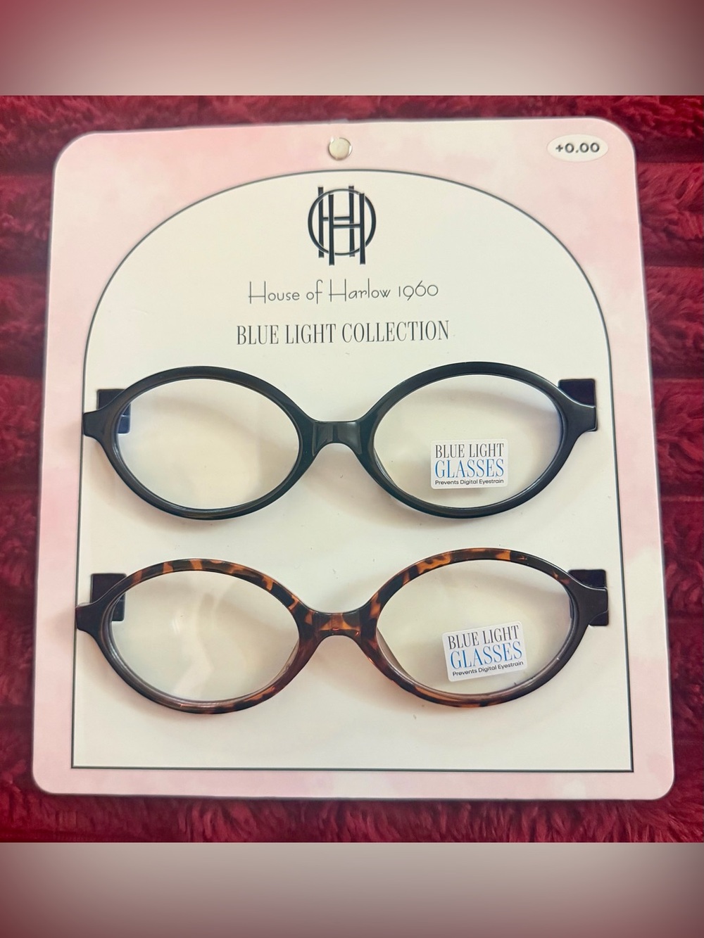 🕶️ House of Harlow 1960 Oval Blue Light Glasses Duo - Black & Tortoiseshell
